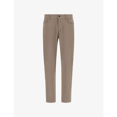 Boggi Mens Taupe B Tech Tapered-leg Stretch-woven Jeans In Neutral