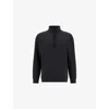 Boggi Mens Black B Tech Half-zip Stretch Cotton-blend Sweatshirt Xl In Gray