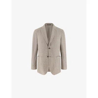 Boggi Mens  Textured Single-breasted Linen And Cotton-blend Blazer In Multi