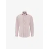 Boggi Mens Taupe Closed-collar Regular-fit Cotton-blend Jersey Shirt Xxl In Neutral