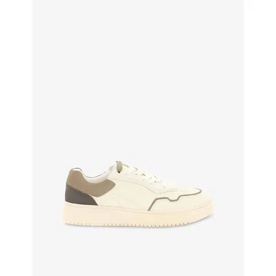 Boggi Mens  Journey Leather And Suede Trainers In Nude
