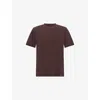 Boggi Mens Brown Crewneck Short-sleeve Supima Cotton T-shirt In Brown