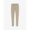 Boggi Mens Sand Garment-dyed Tapered-leg Stretch Cotton-blend Trousers In Nude