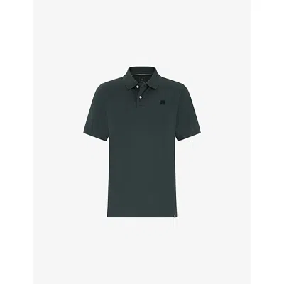 Boggi Mens Green Logo-flocked Regular-fit Cotton-piqué Polo Shirt Xl