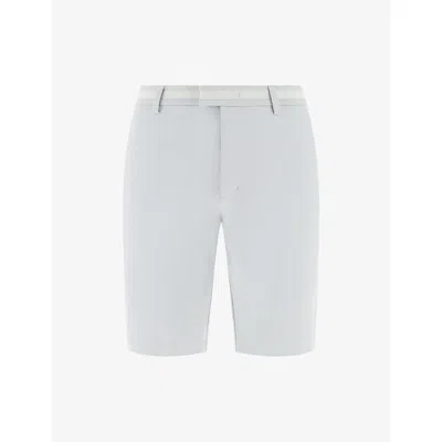 Boggi Mens Ice B-tech Stretch-woven Bermuda Shorts In White