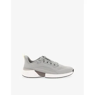 Boggi Mens Ice Endurance Technical Fabric Knitted Trainers Eur 42 / 8 Uk In Gray