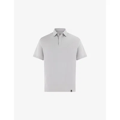 Boggi Mens Ice High-performance S-cafè® Yarn Cotton Piqué Polo Shirt In White