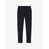 Boggi Mens Navy Blue B Tech Drawstring-waist Stretch Cotton-blend Trousers In Blue