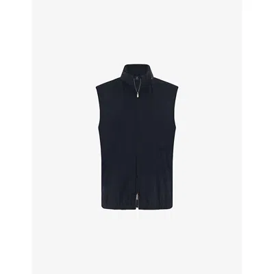 Boggi Mens Navy Blue Technical Fabric Gilet