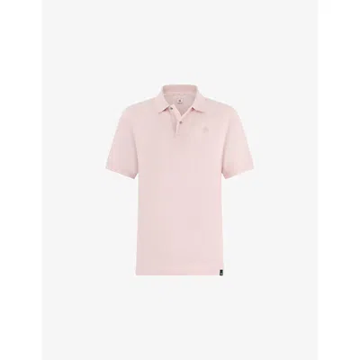 Boggi Mens Pink Logo-flocked Regular-fit Cotton-piqué Polo Shirt
