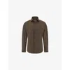 Boggi Mens Brown Regular-fit Japanese Jersey Polo Shirt In Brown