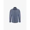 Boggi Mens Indigo Regular-fit Japanese Jersey Polo Shirt In Blue