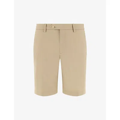Boggi Mens Sand Straight-leg Regular-fit Stretch-cotton Bermuda Shorts In Brown