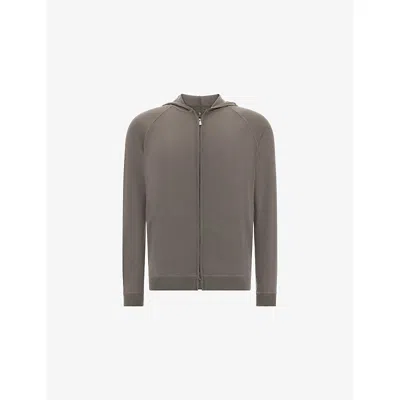 BOGGI MENS BOGGI FINE-KNIT FULL-ZIP MERINO-WOOL HOODY