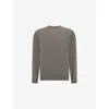 Boggi Mens Taupe Fine-knit Regular-fit Merino-wool Jumper Xxl In Brown