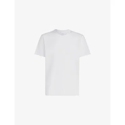 Boggi Mens White Crewneck Short-sleeve Cotton T-shirt Xl