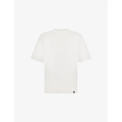 Boggi Mens White S-cafè® Relaxed-fit Stretch Cotton-blend T-shirt Xl