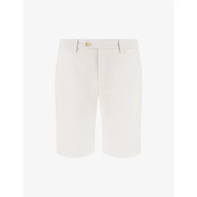 Boggi Mens White Straight-leg Regular-fit Stretch-cotton Bermuda Shorts