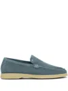 Boggi Milano Aria Suede Loafers In Blue