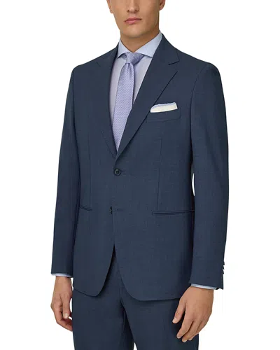 Boggi Milano Aria Stretch Wool Jacket In Blue