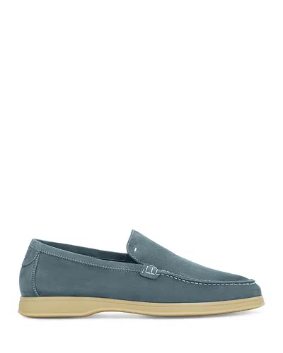 Boggi Milano Aria Suede Loafers In Blue