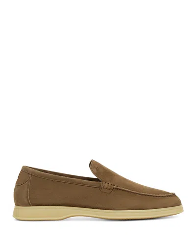Boggi Milano Aria Suede Loafers In Brown
