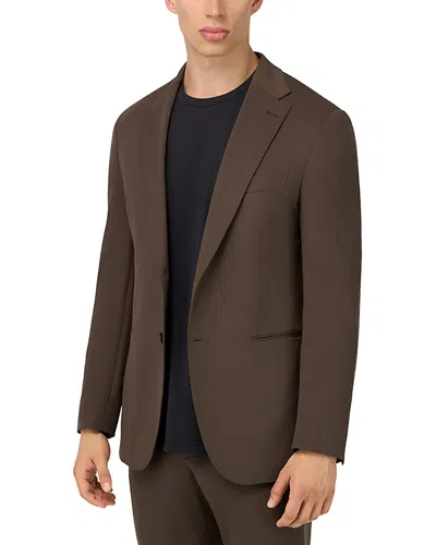 Boggi Milano B-tech Stretch Nylon Blazer In Brown