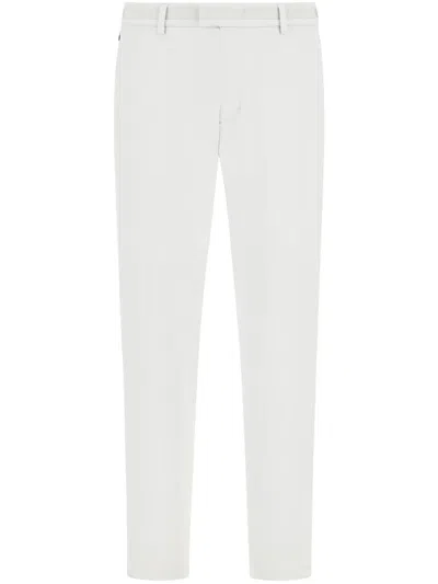 Boggi Milano B-tech Stretch Nylon Trousers In White