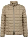 Boggi Milano Bomber Jacket In Technical Fabric With Goose Down In ニュートラル