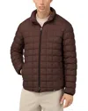 Boggi Milano Bomber Jacket In Technical Fabric With Goose Down In Brown