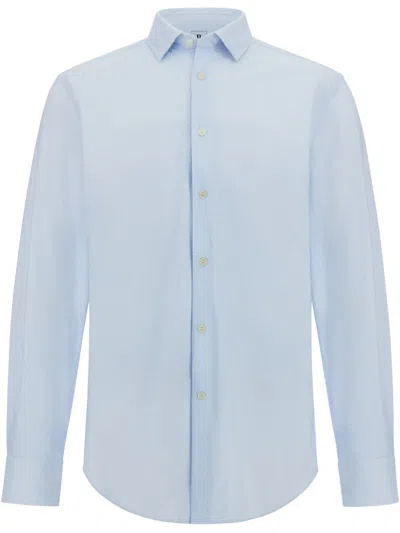 Boggi Milano Classic-collar Shirt In Blue