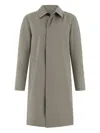 Boggi Milano Buttoned Technical Coat In Gray