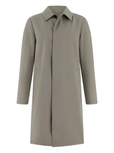 Boggi Milano Buttoned Technical Coat In Gray
