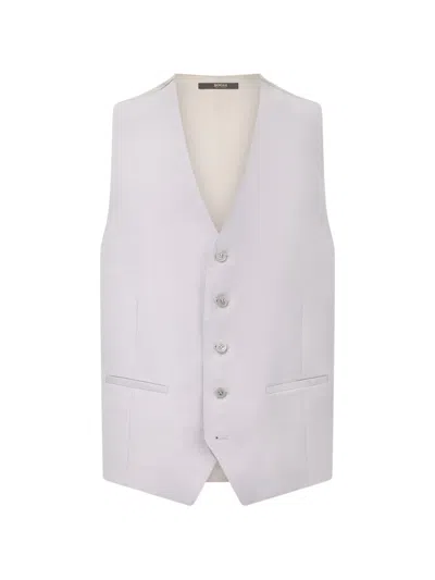 Boggi Milano Buttoned Waistcoat In Gray