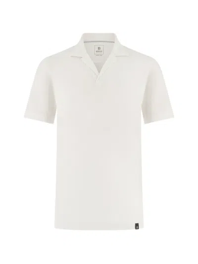 Boggi Milano Camp-collar Polo T-shirt In White