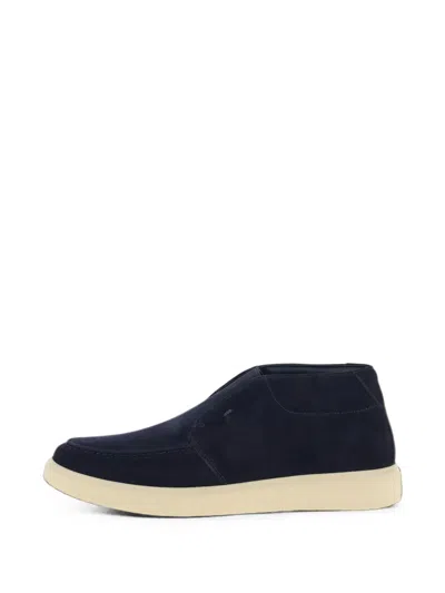 Boggi Milano Cirrus Suede Ankle Boots In Blue
