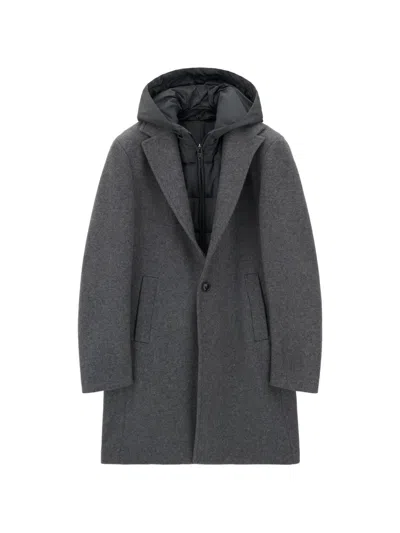 Boggi Milano Coat In Wool-blend B Jersey In Gray