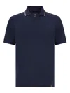 Boggi Milano Contrast-trim Polo Shirt In Blue