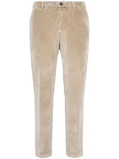 Boggi Milano Corduroy Trousers In Neutrals