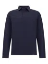Boggi Milano Cotton And Silk Blend Polo Shirt In Blue