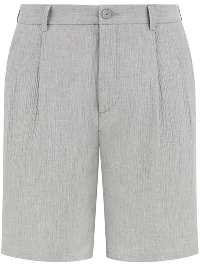 Boggi Milano Cotton Bermuda Shorts In Grey