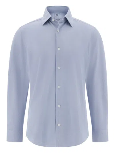 Boggi Milano Cotton-blend Shirt In Brown
