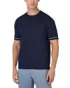 Boggi Milano Cotton Crepe Knit Tee In Blue