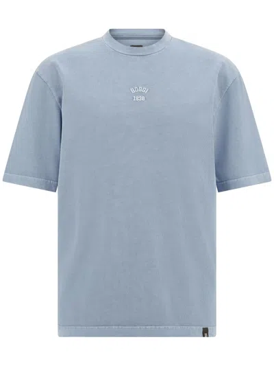 Boggi Milano Cotton Jersey T-shirt In Blue
