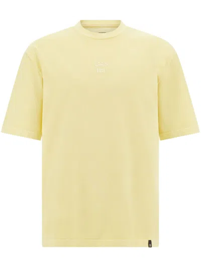 Boggi Milano Cotton Jersey T-shirt In Yellow