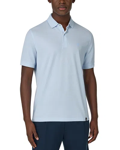 Boggi Milano Cotton Pique Polo Shirt In Blue