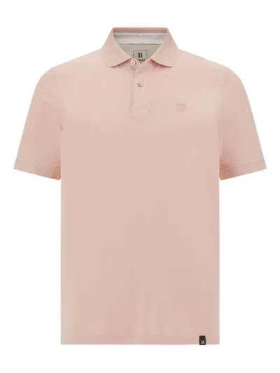 Boggi Milano Cotton Piqué Polo Shirt In Pink