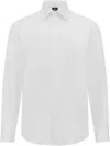Boggi Milano Regular Fit Cotton Twill Shirt In White