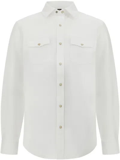 Boggi Milano Cotton Shirt In White