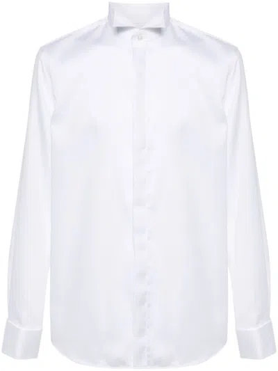 Boggi Milano Cotton Shirt In White